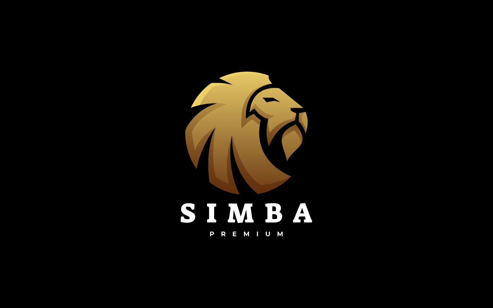 Simba Gold Gradient Logo Style