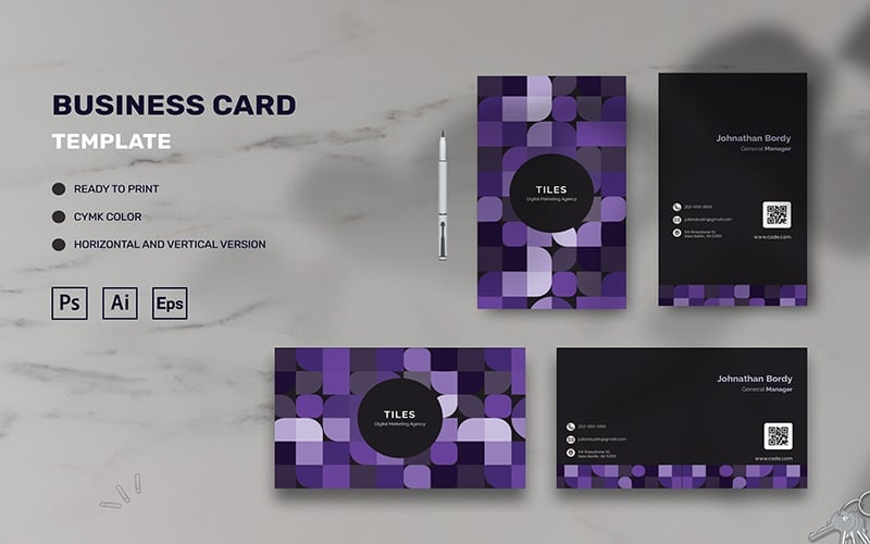 Tiles - Business Card Template