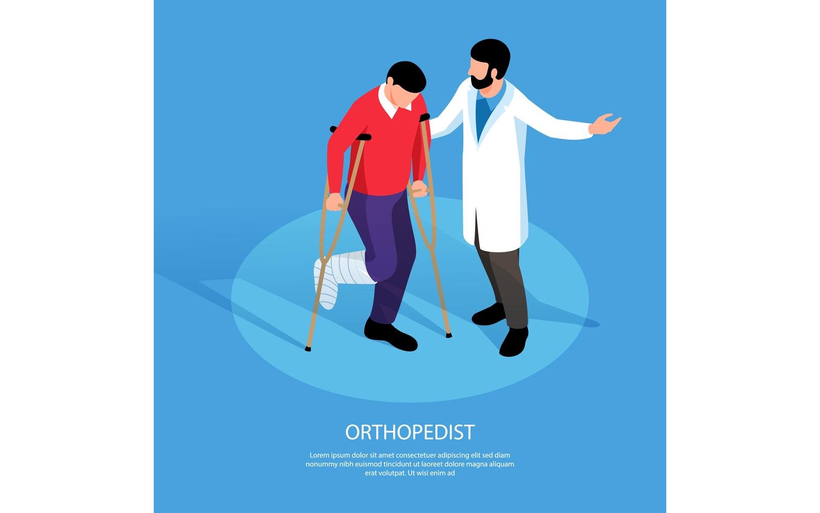 Isometric Orthopedic Vector Illustration Concept