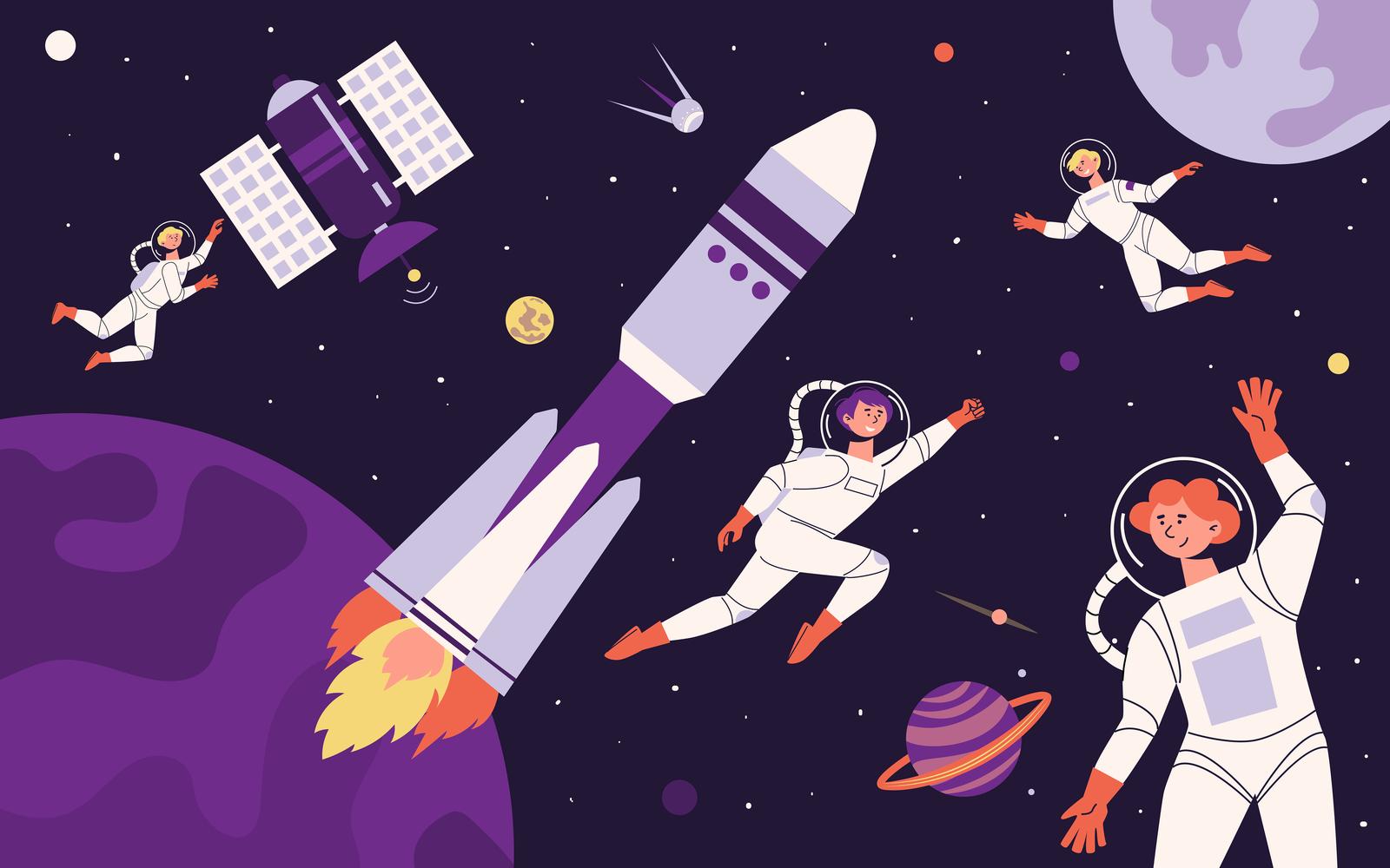 Space Illustration Vector Illustration Concept