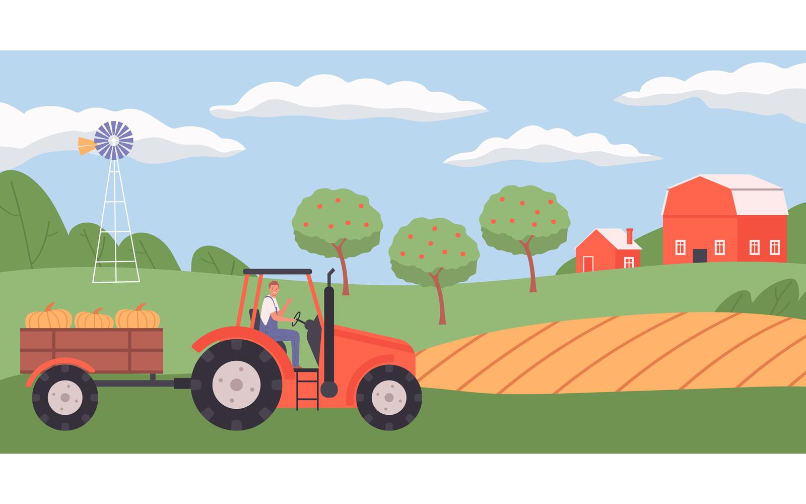 Agricultural Vector Illustration Concept