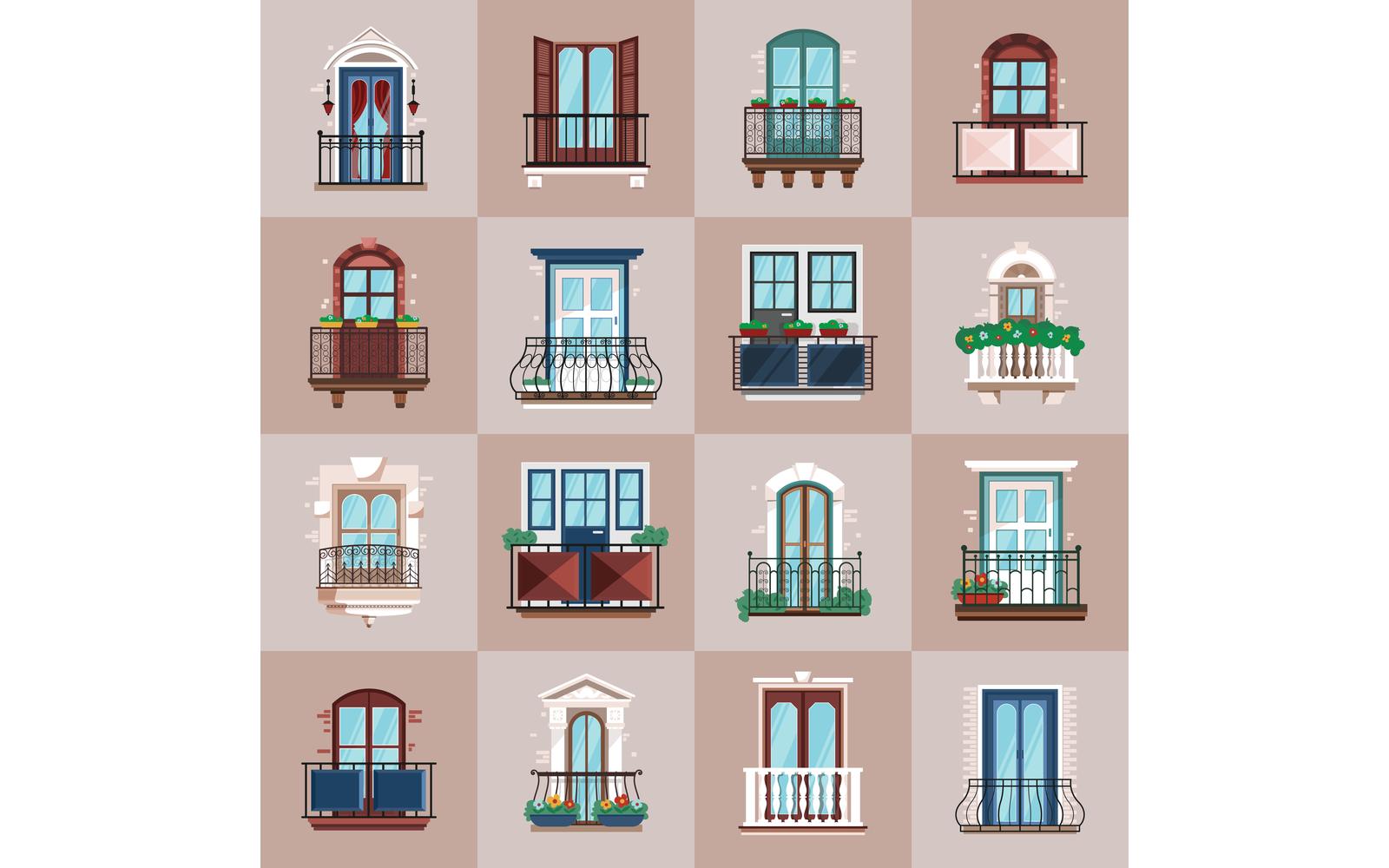 Balcony Design Concept Vector Illustration Concept