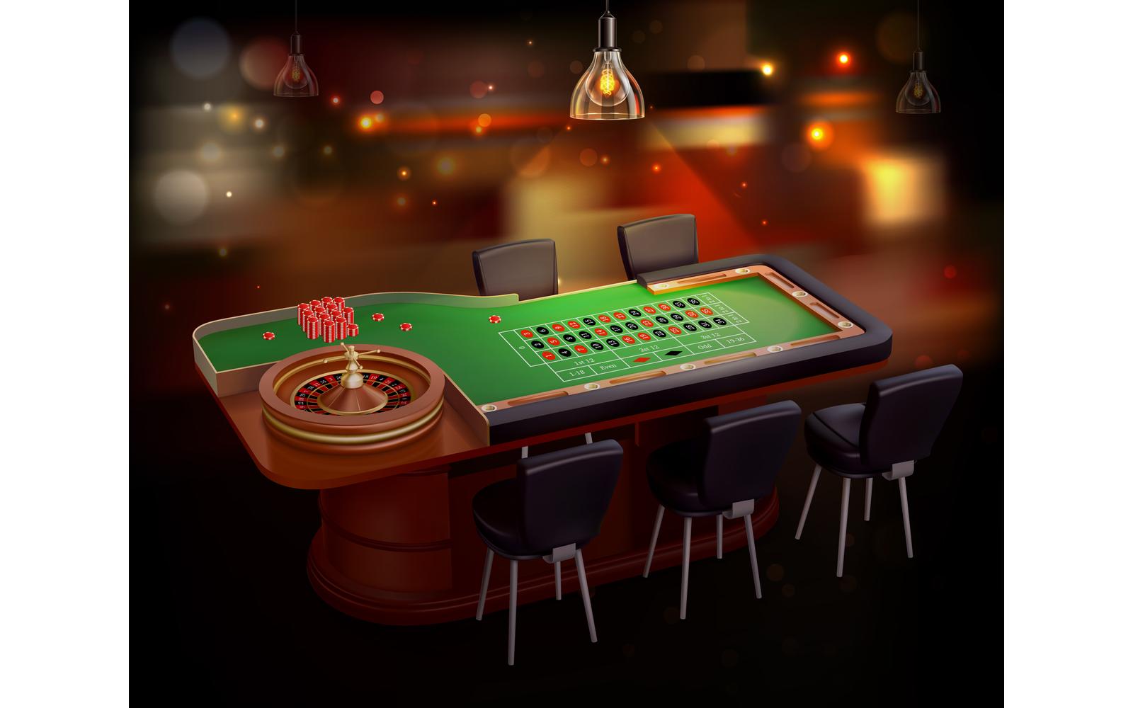 Casino Relalistic 3 Vector Illustration Concept