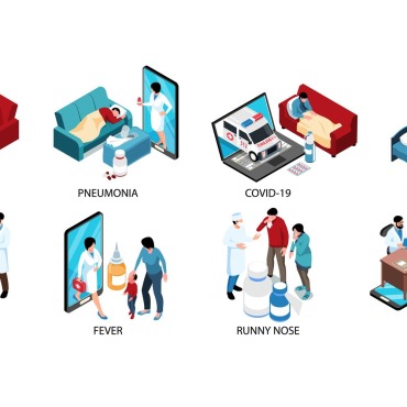 Flu Pneumonia Illustrations Templates 206916