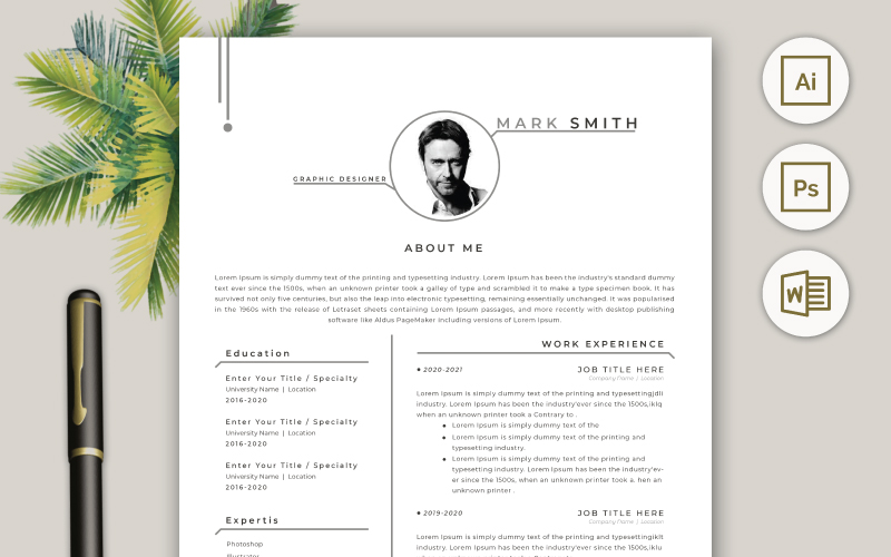 Mark Smith Job Hunting Resume CV Template