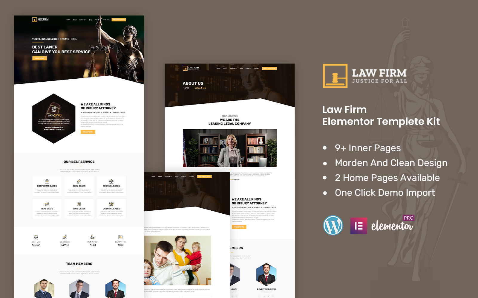 Law-firm - Law And Lawyer  Ready to Use Elementor Kit