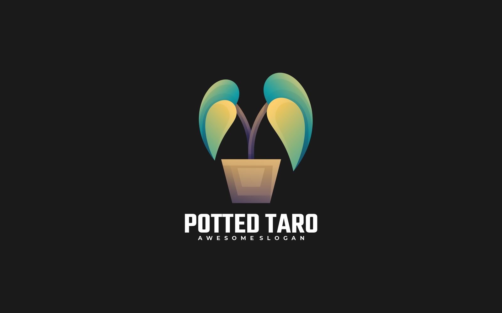 Potted Taro Gradient Logo
