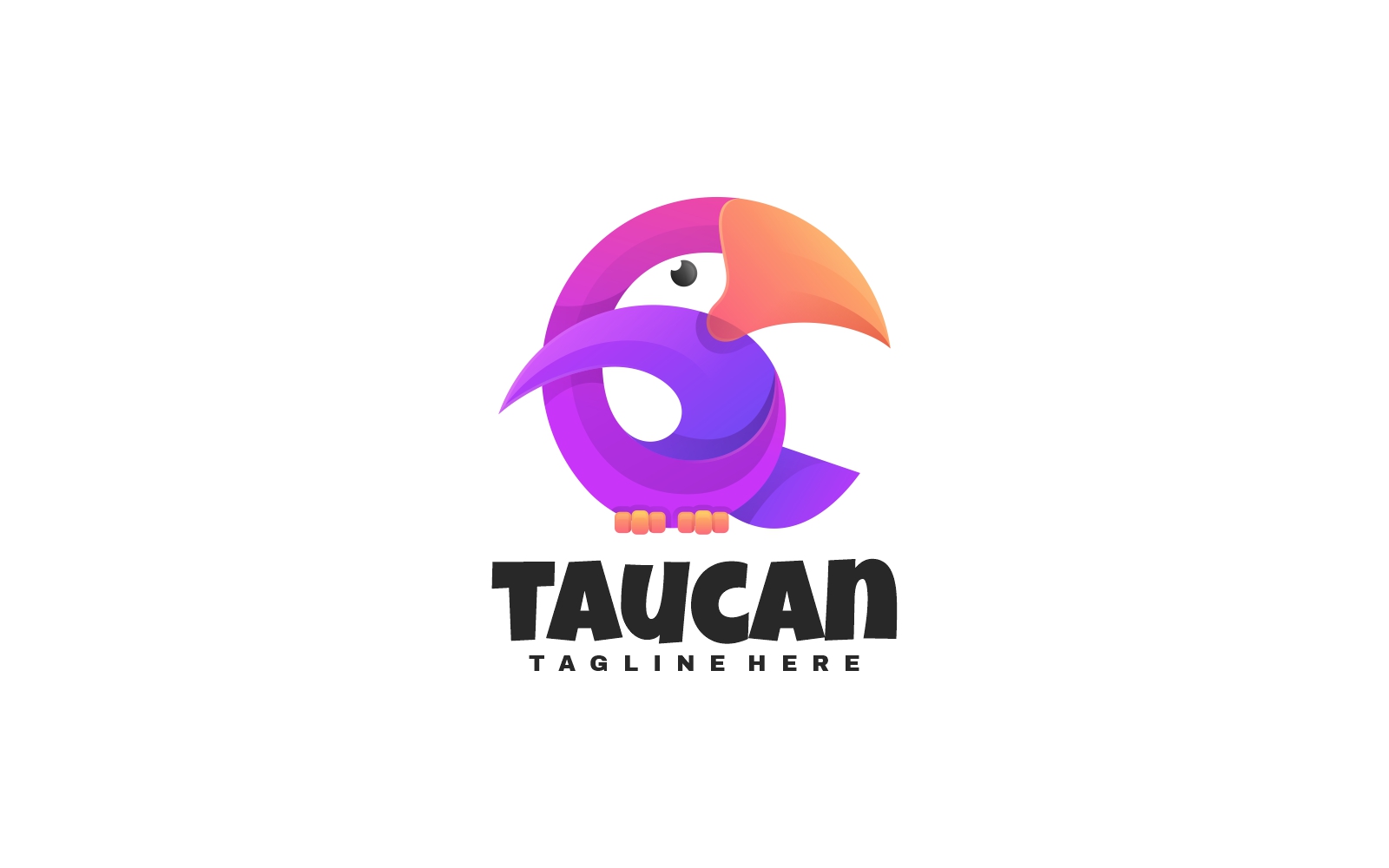 Toucan Gradient Color Logo Style