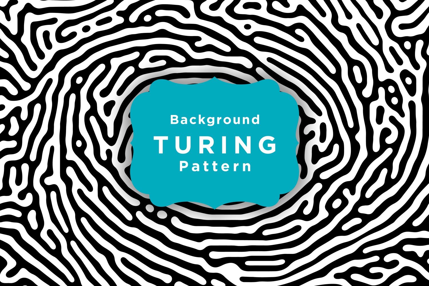 Turing Pattern Black And White Background