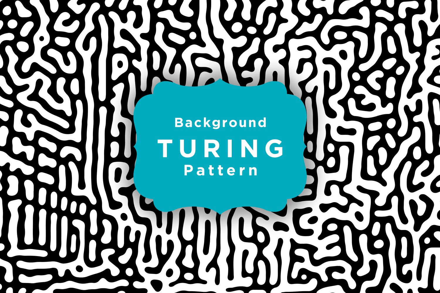 Maze Shapes Turing Vector Pattern Background