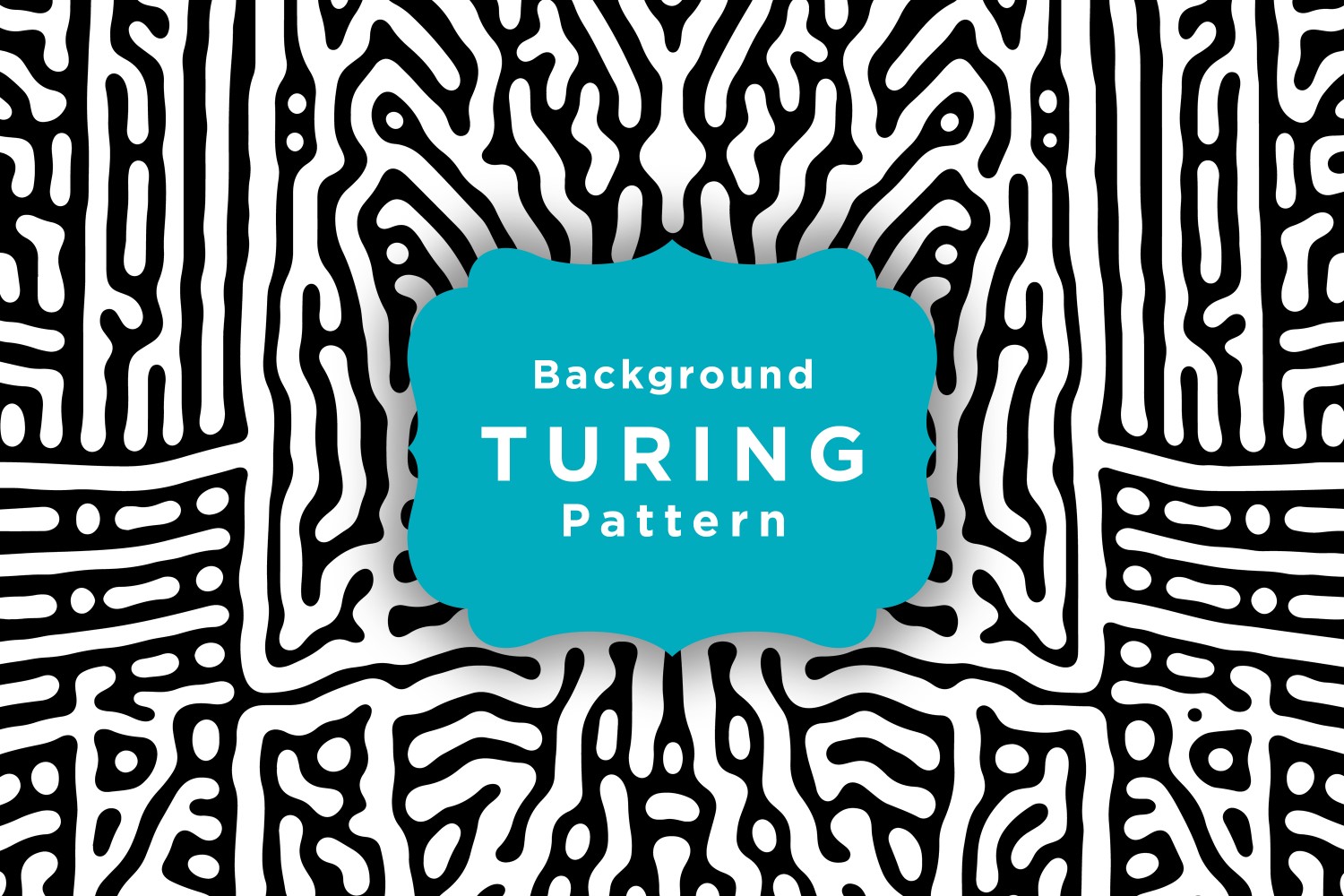 Black And White Turing Design Pattern Background