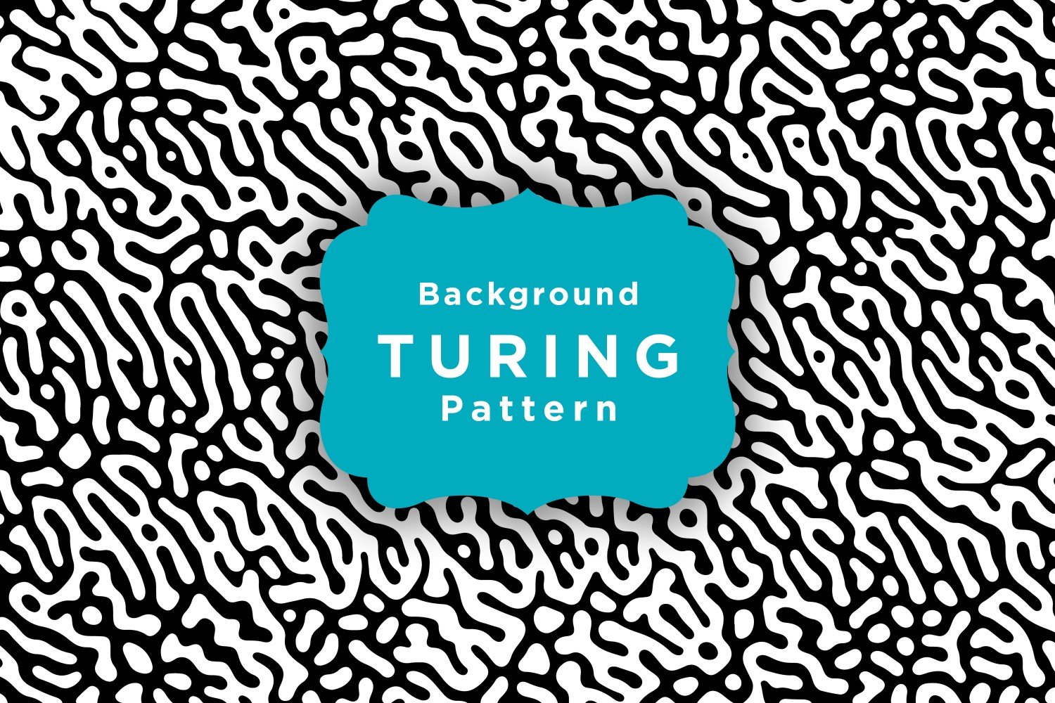 Black And White Organic Turing Pattern Template