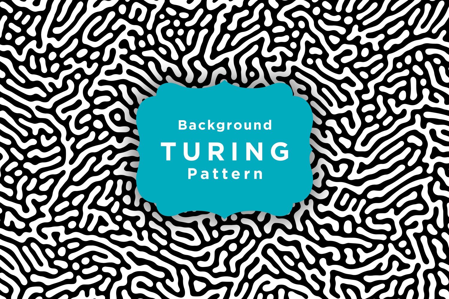 Monochrome Turing Reaction Background template