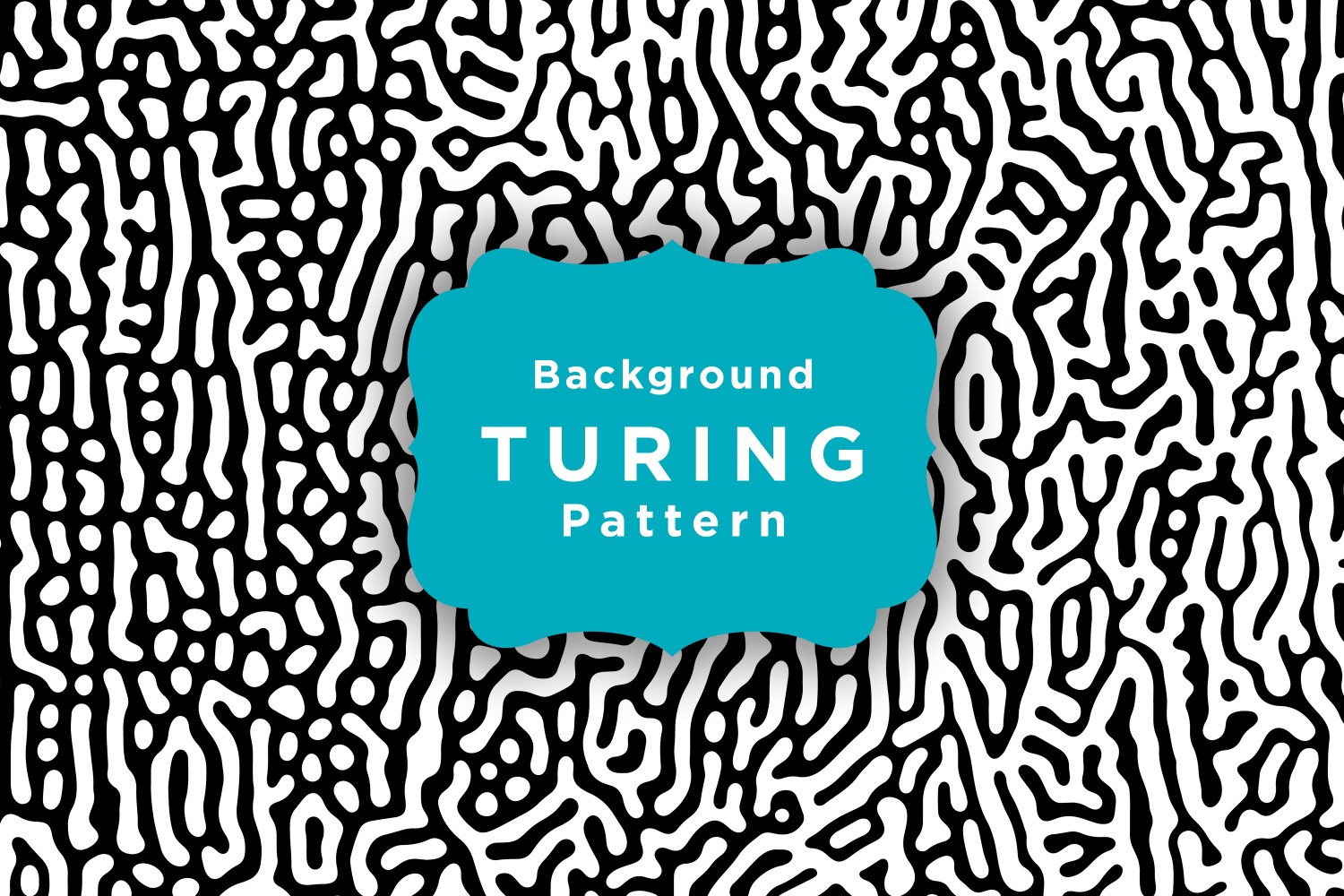 Abstract Diffusion Turing Pattern With Chaotic Shapes Background