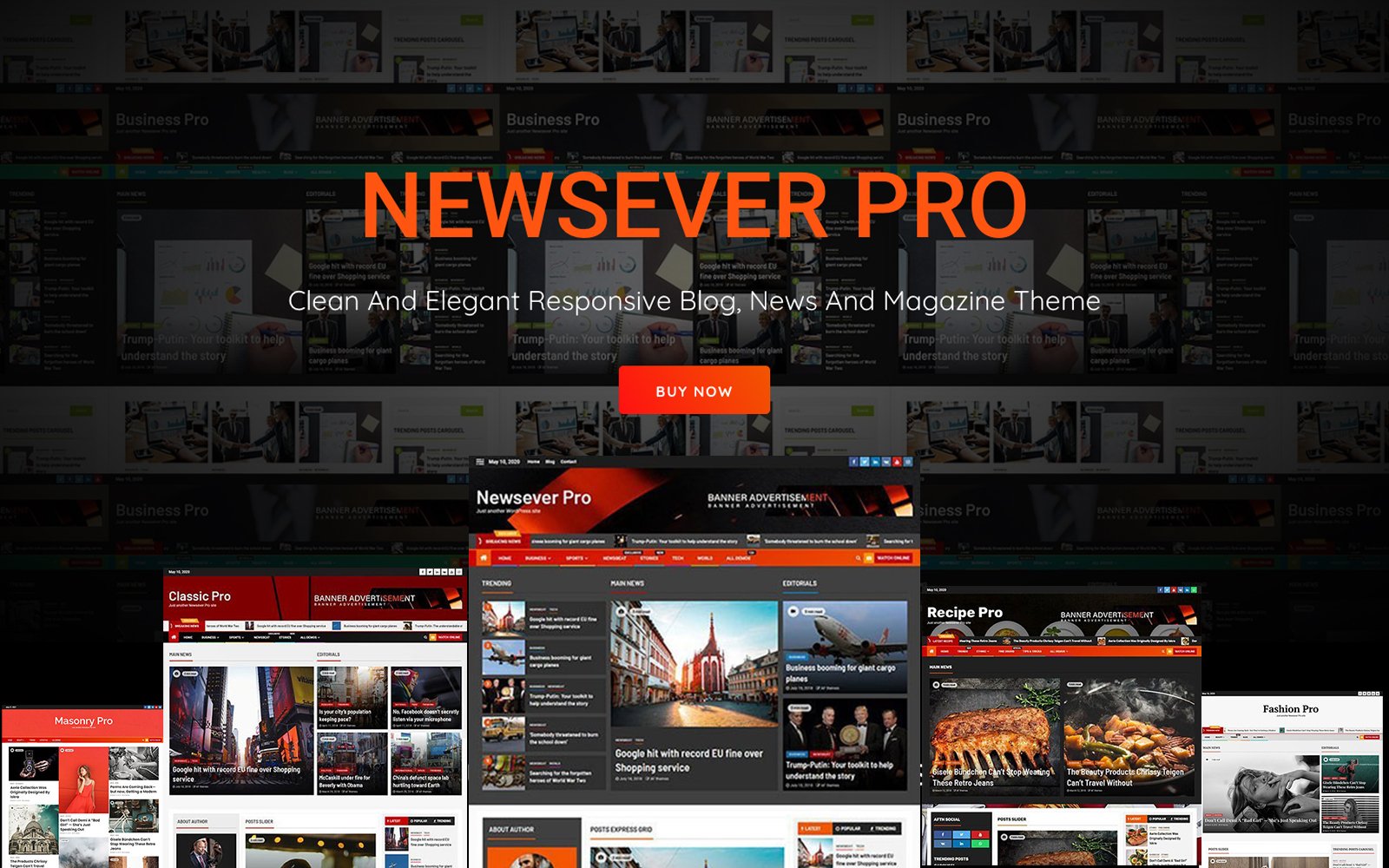 Newsever Pro – An ideal WordPress Theme for Best Responsive News and Magazine Sites