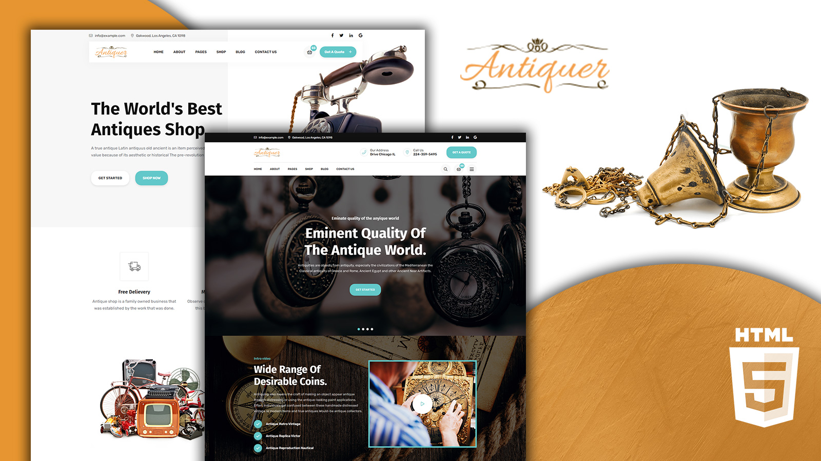 Antiquer Shop Yard Sale HTML5 Website Template