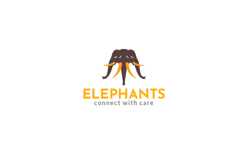 Elephants logo Design Template