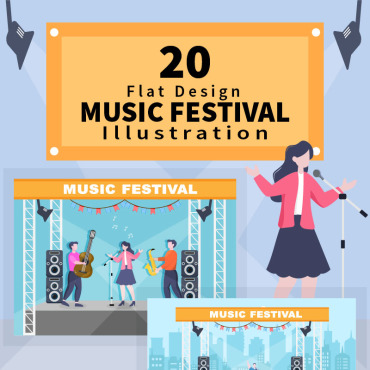Festival Musical Illustrations Templates 207609