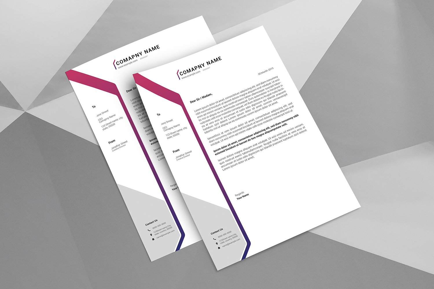 Jone A4 Letterhead Corporate Identity Template