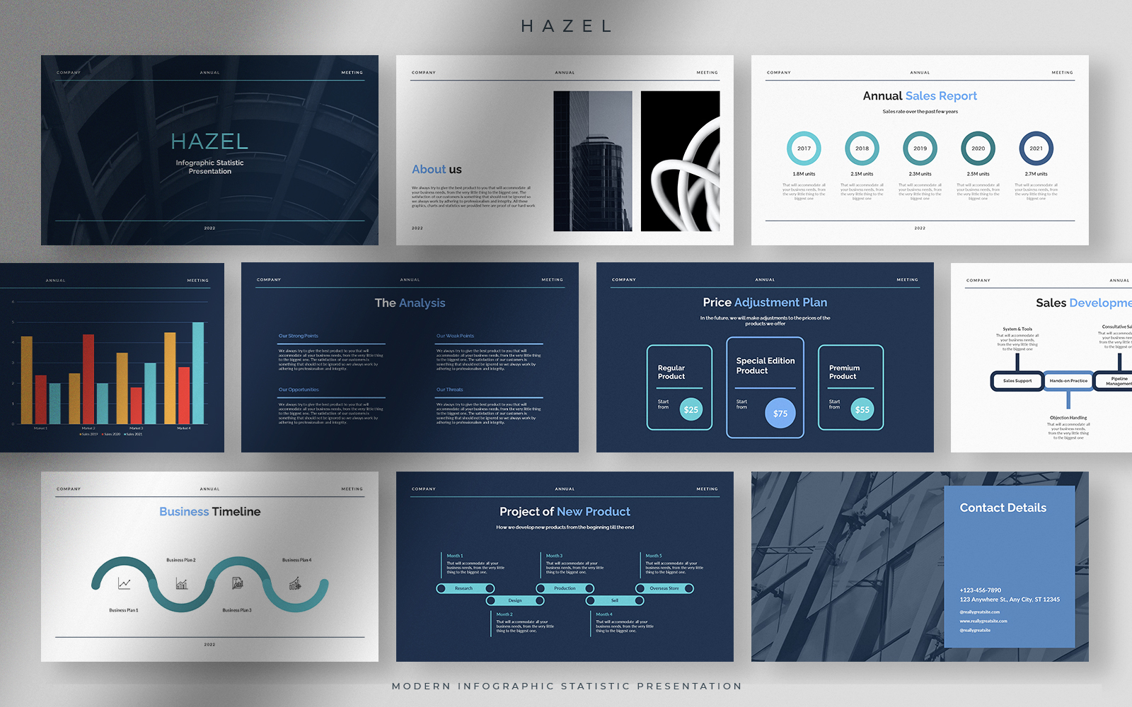 Hazel - Professional Modern Infographic Statistic Presentation