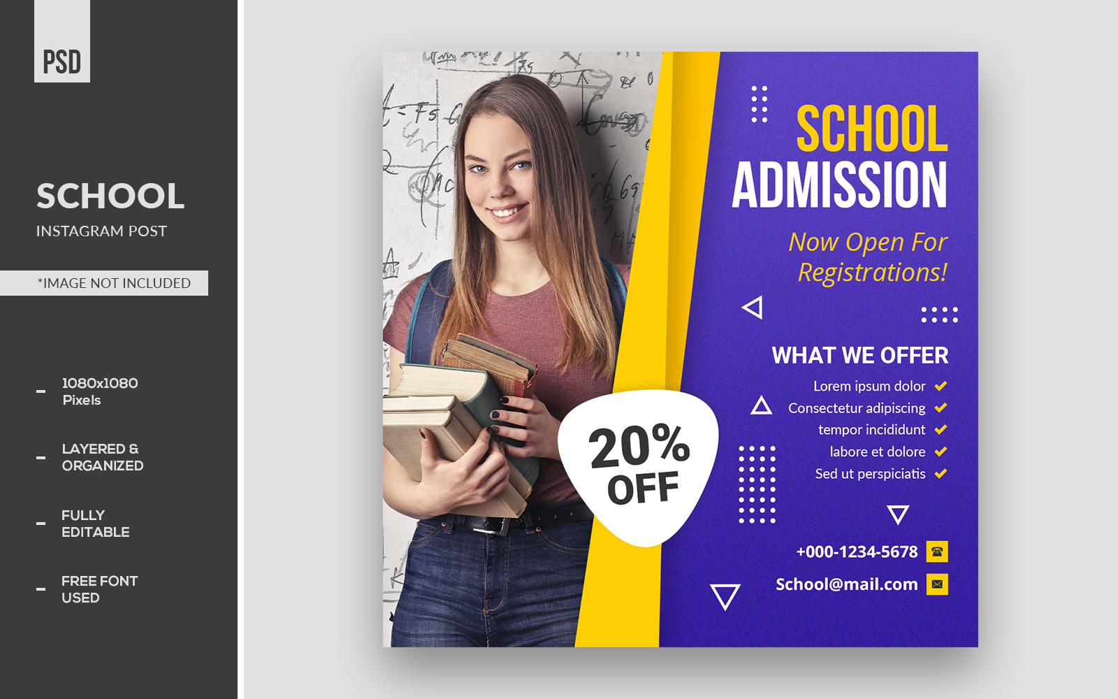 School Admission Instagram Post and Social Media Ads
