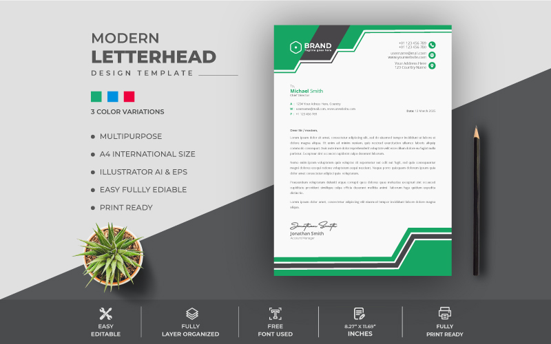 Creative Letterhead Design Template