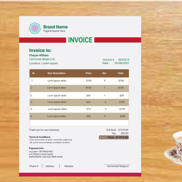 Invoiceinvoice Template Corporate Identity 207820