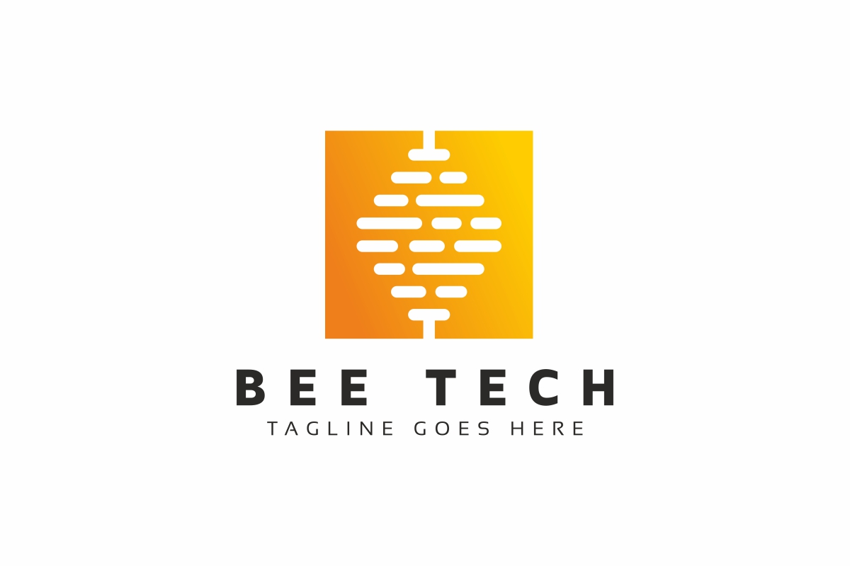 Bee Hive Tech Logo Template