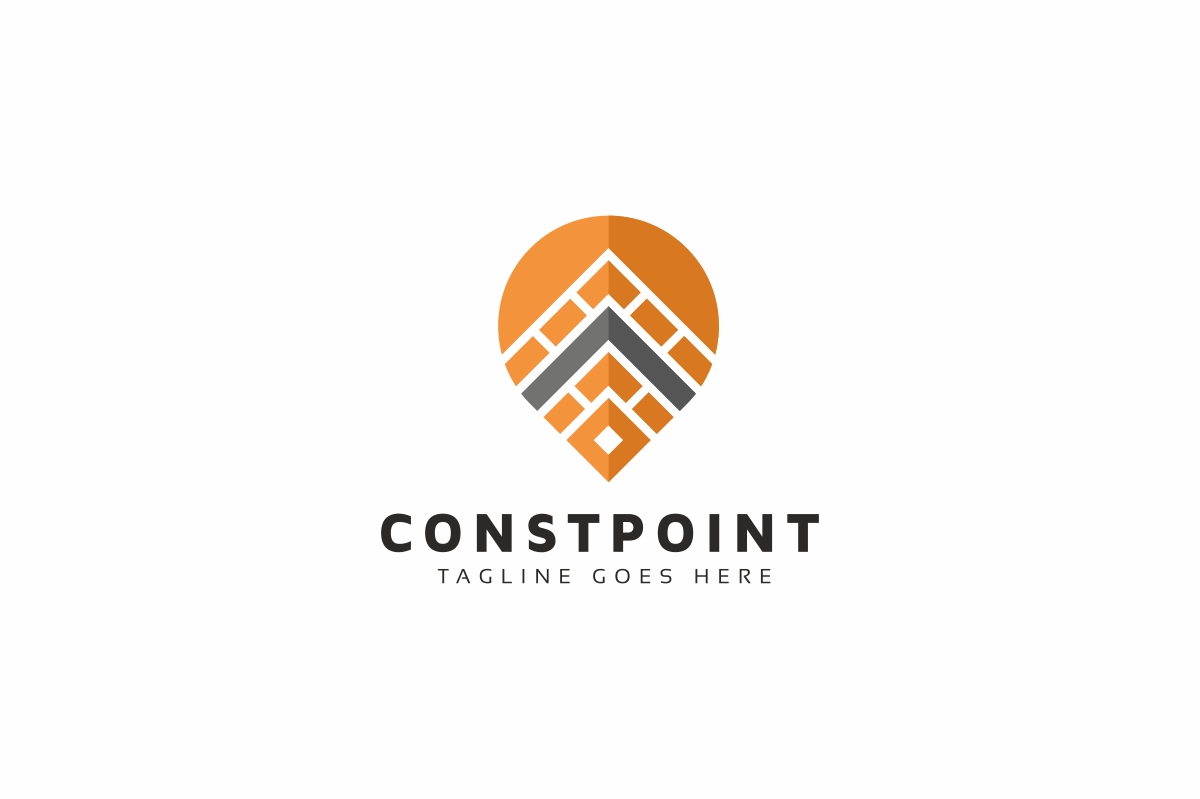Construction Point Wall Logo Template
