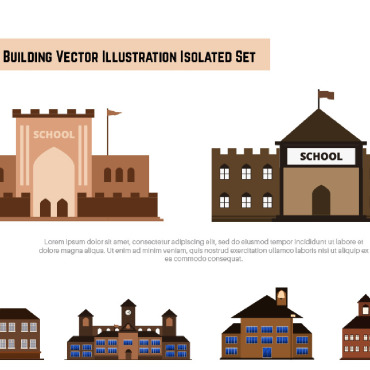 School Building Illustrations Templates 207881