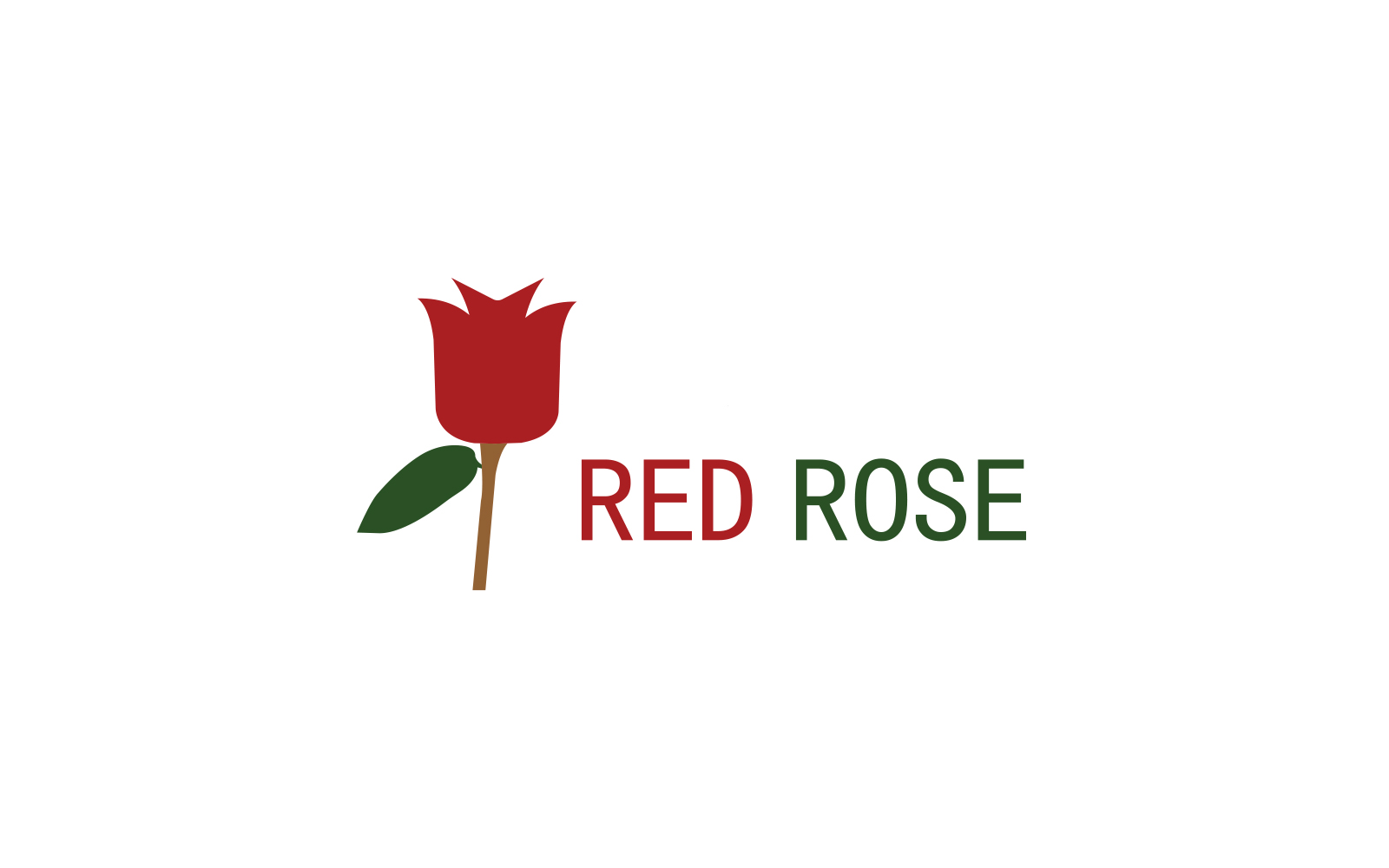 Red Rose Flower logo template
