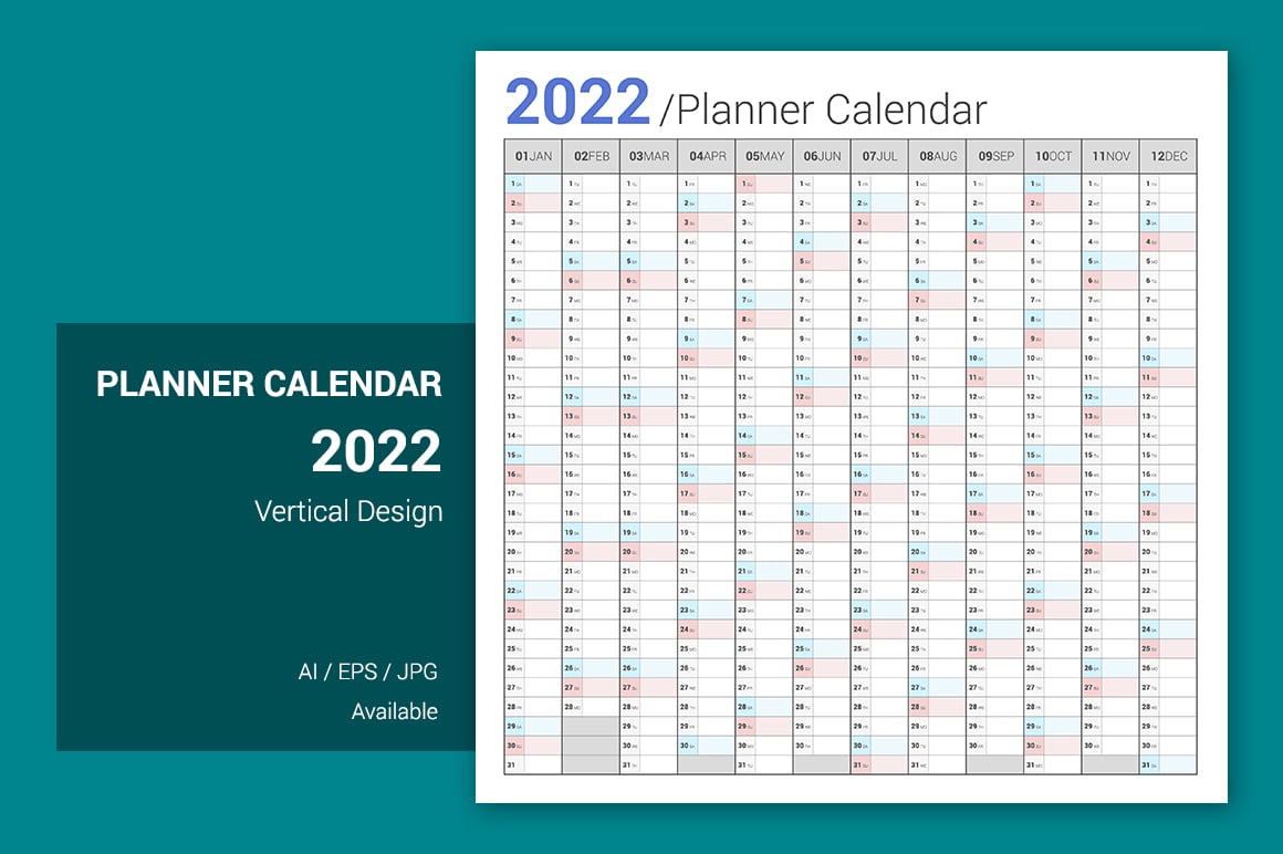 Calendar 2022 Planner Simple Style