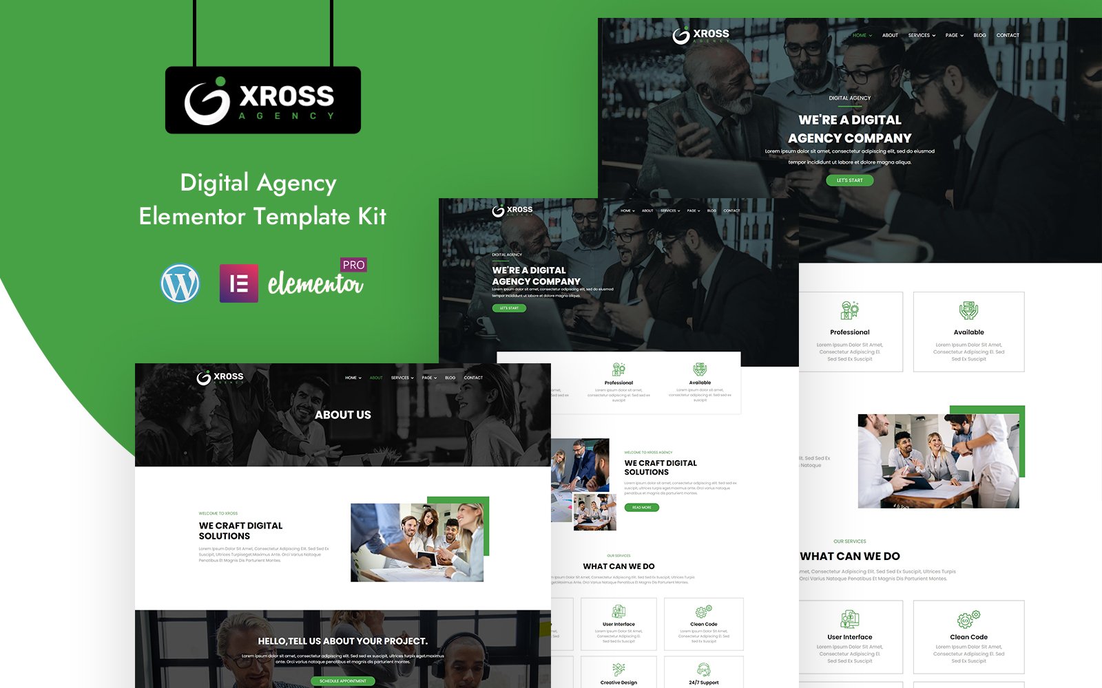 Xross Agency -  Business  Ready to Use Elementor Kit