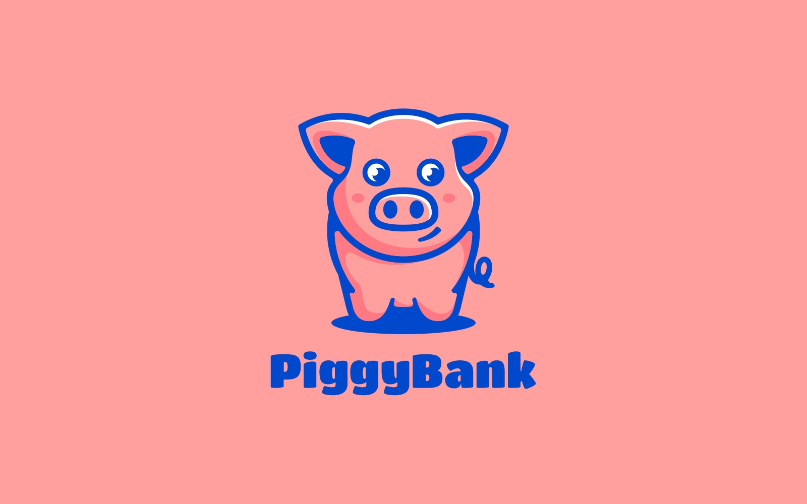 Piggybank Simple Mascot Logo