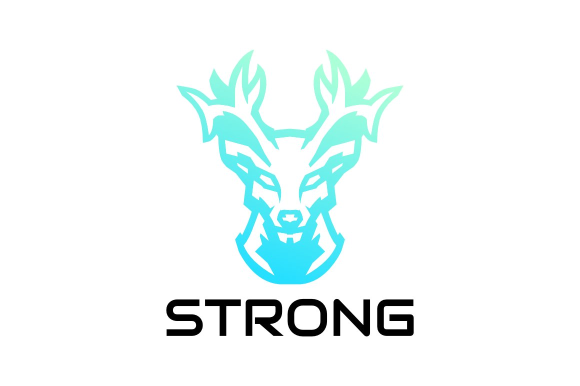 Gradient Tech Deer Scifi Logo