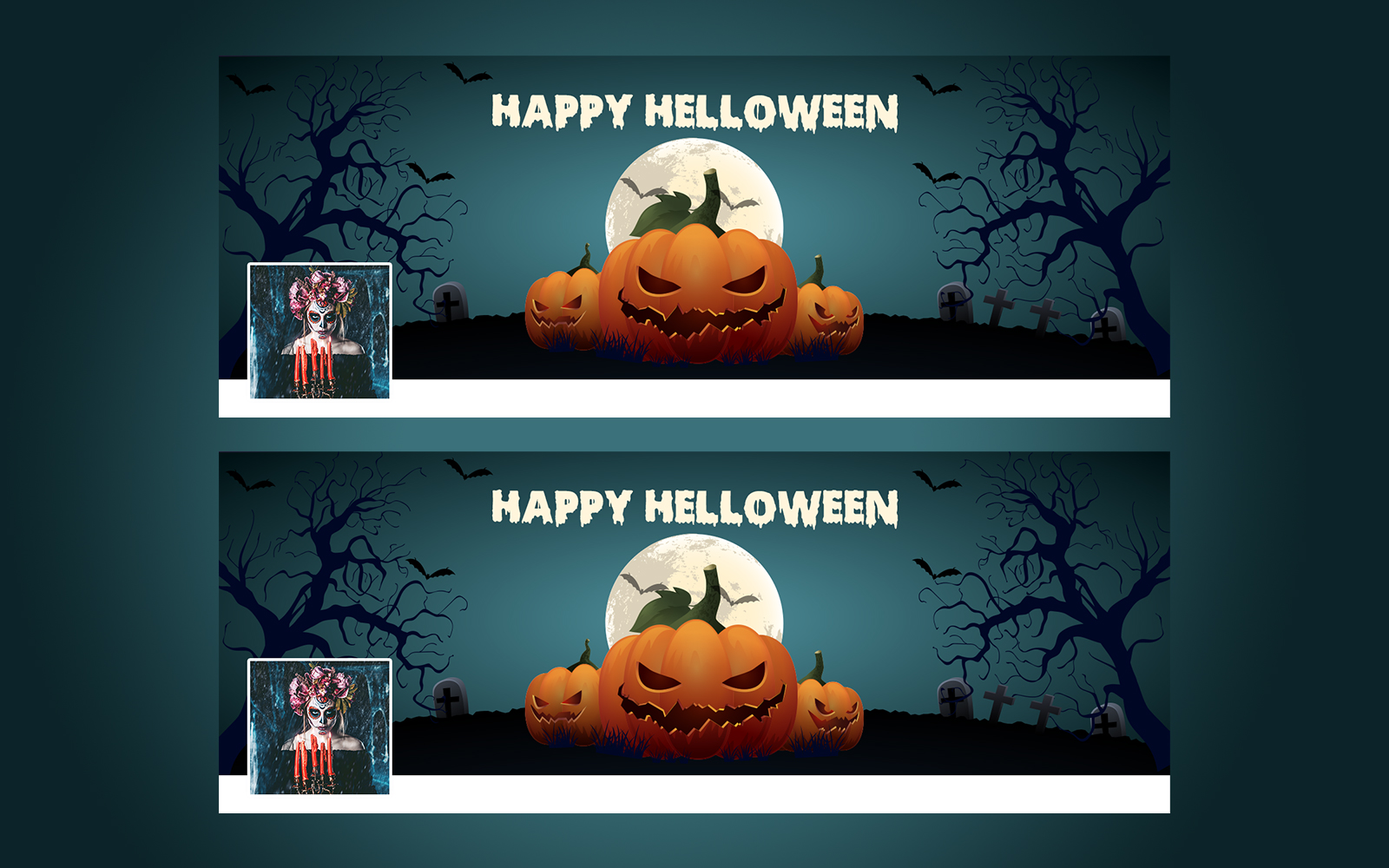 Halloween Social Media Facebook Cover template