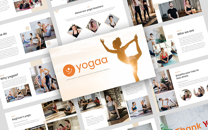 Yogaa - Yoga Presentation Google Slides Template