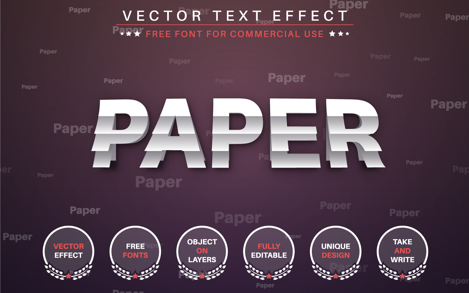Paper Sticker - Editable Text Effect, Font Style, Graphics Illustrations