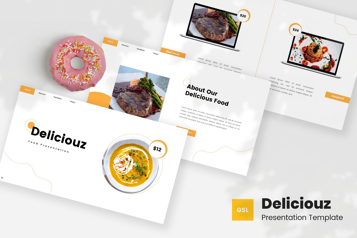 Deliciouz - Food Google Slides Template