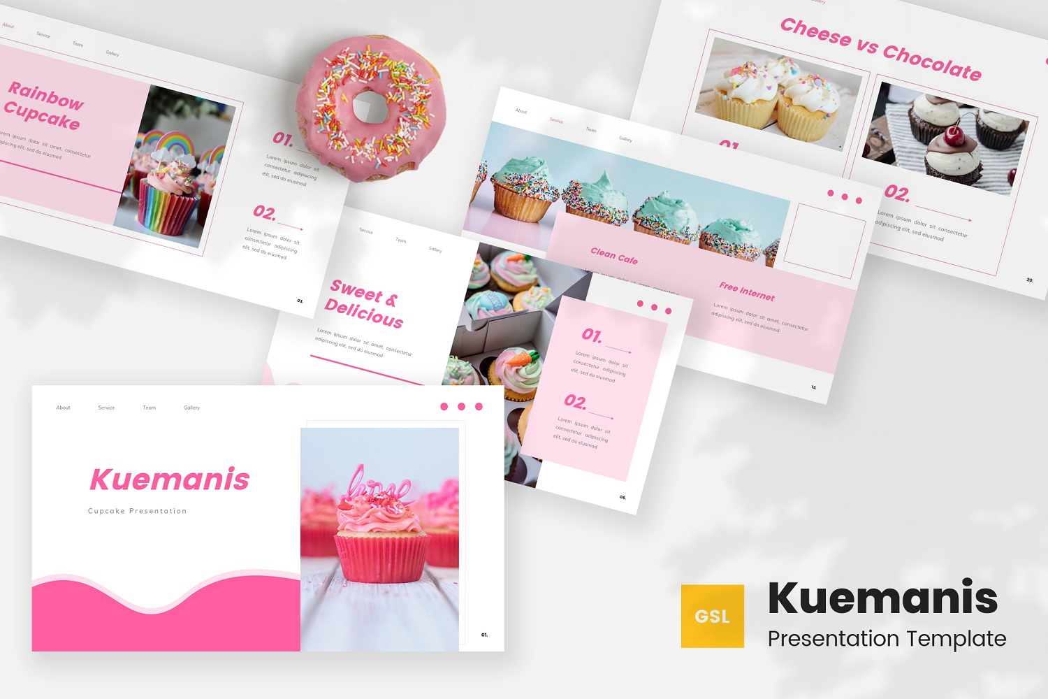 Kuemanis - Cupcake Google Slides Template