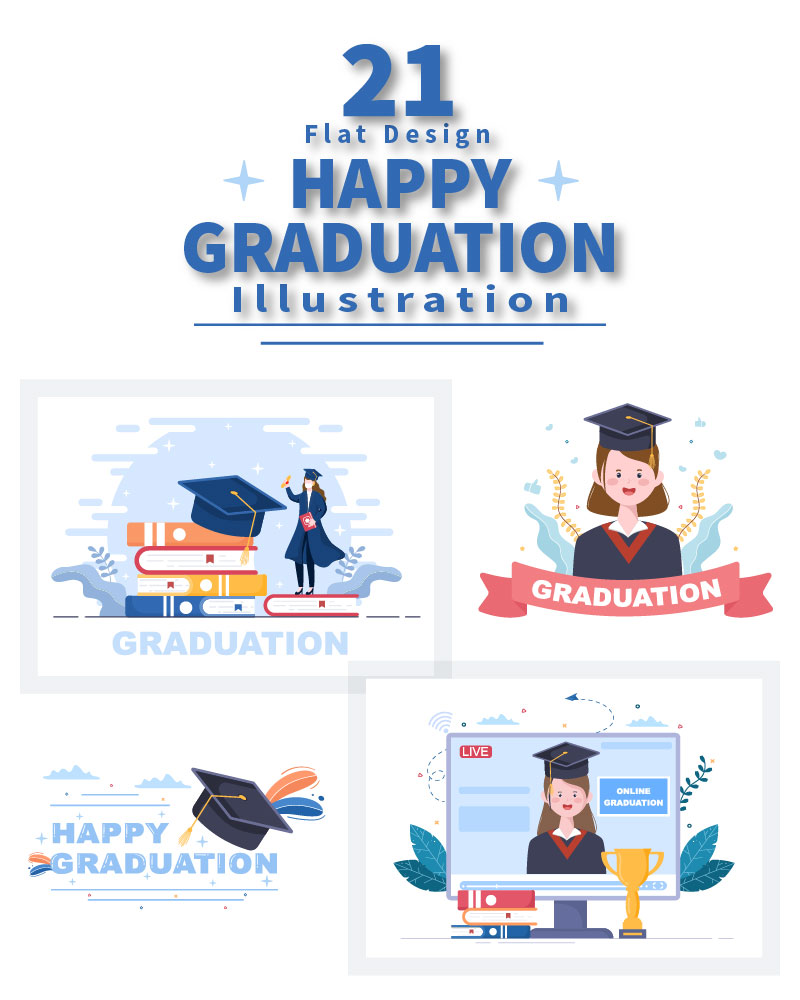 21 Online Virtual Graduation Students Celebrating