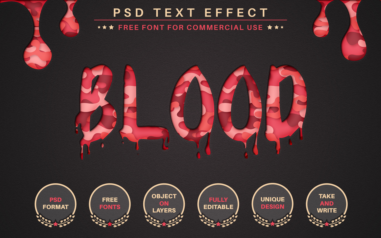 Halloween Blood - PSD Editable Text Effect, Graphics Illustration