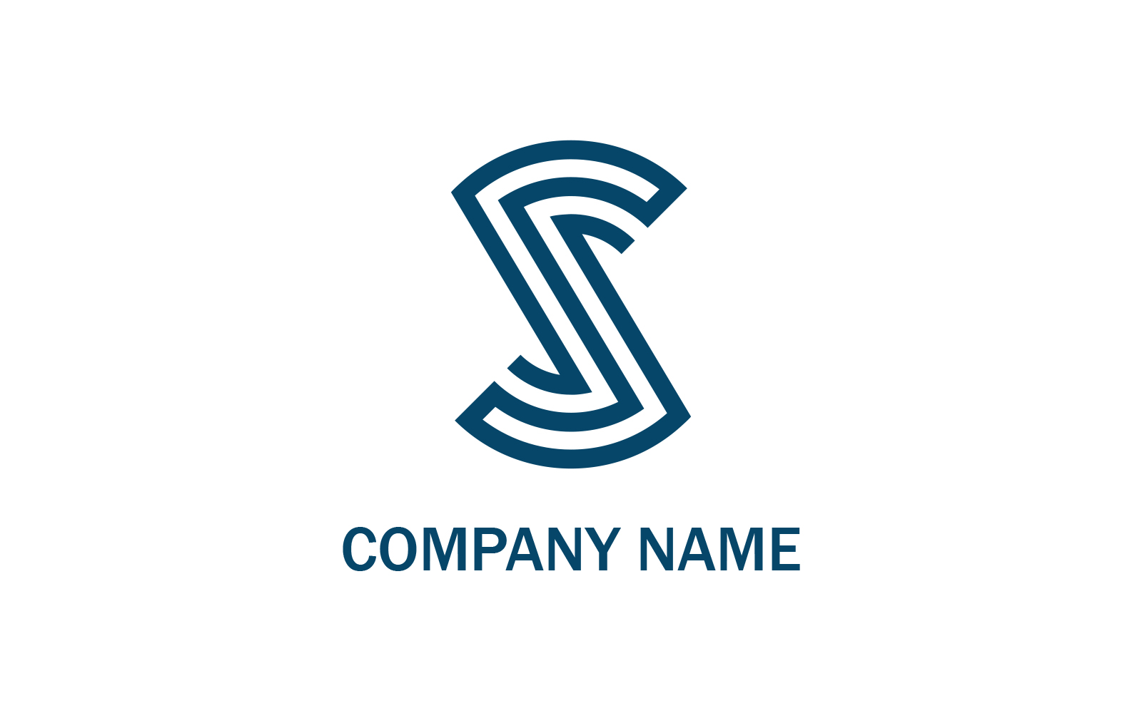 S Letter In Monogram Logo Template