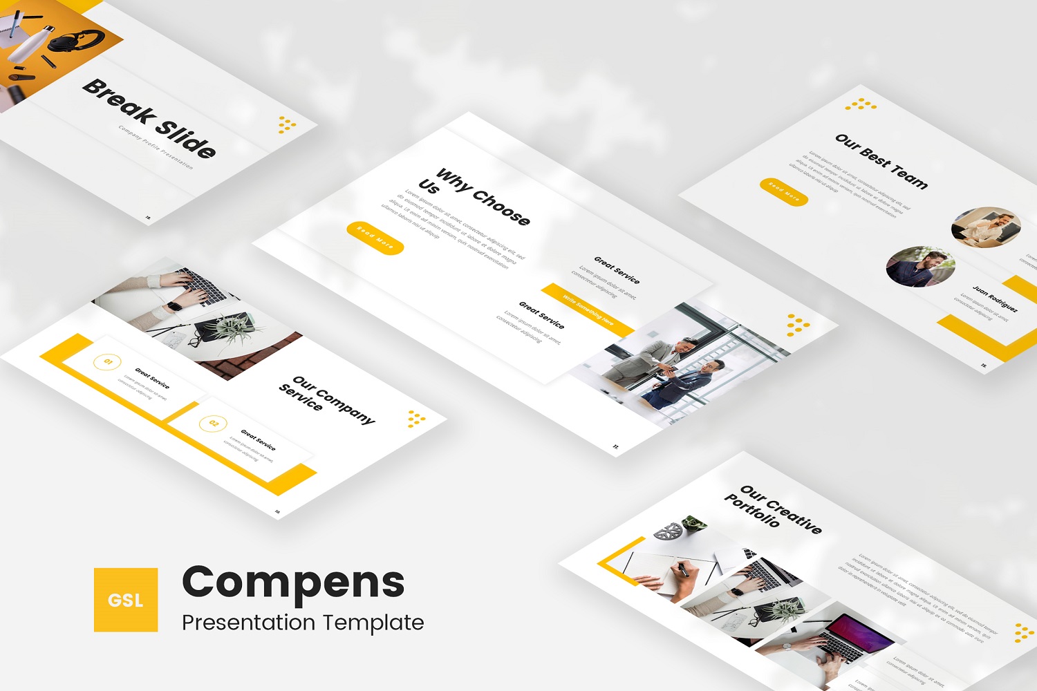 Compens — Company Profile Google Slides Template
