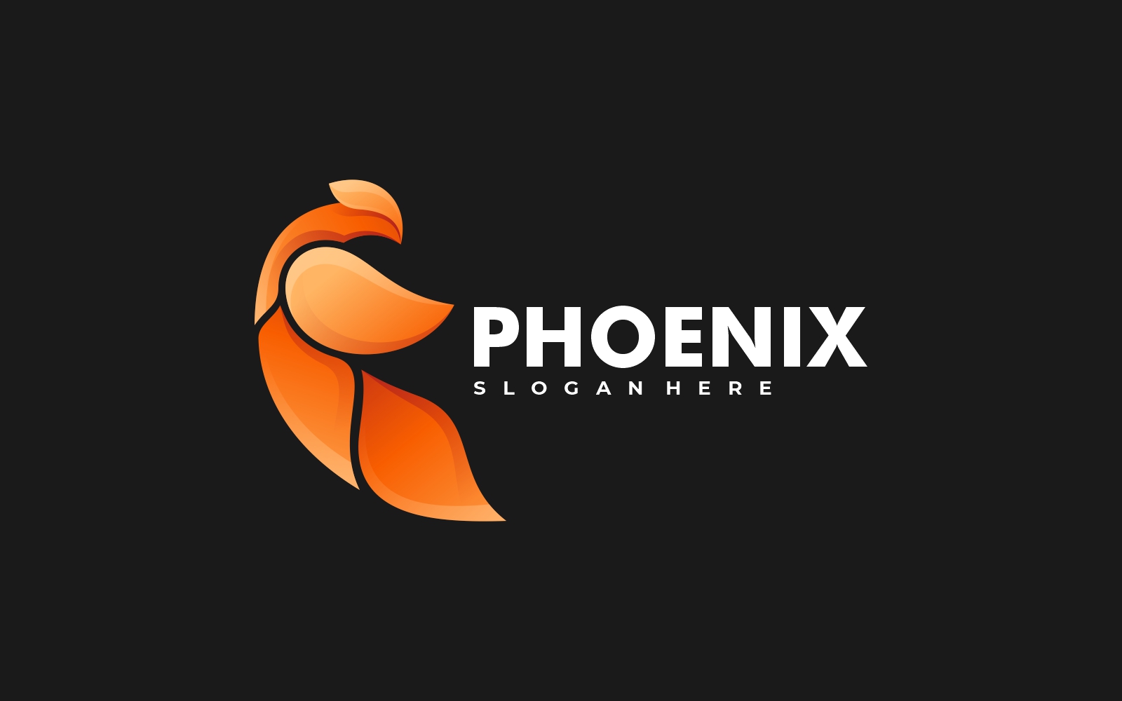 Phoenix Gradient Color Logo Style