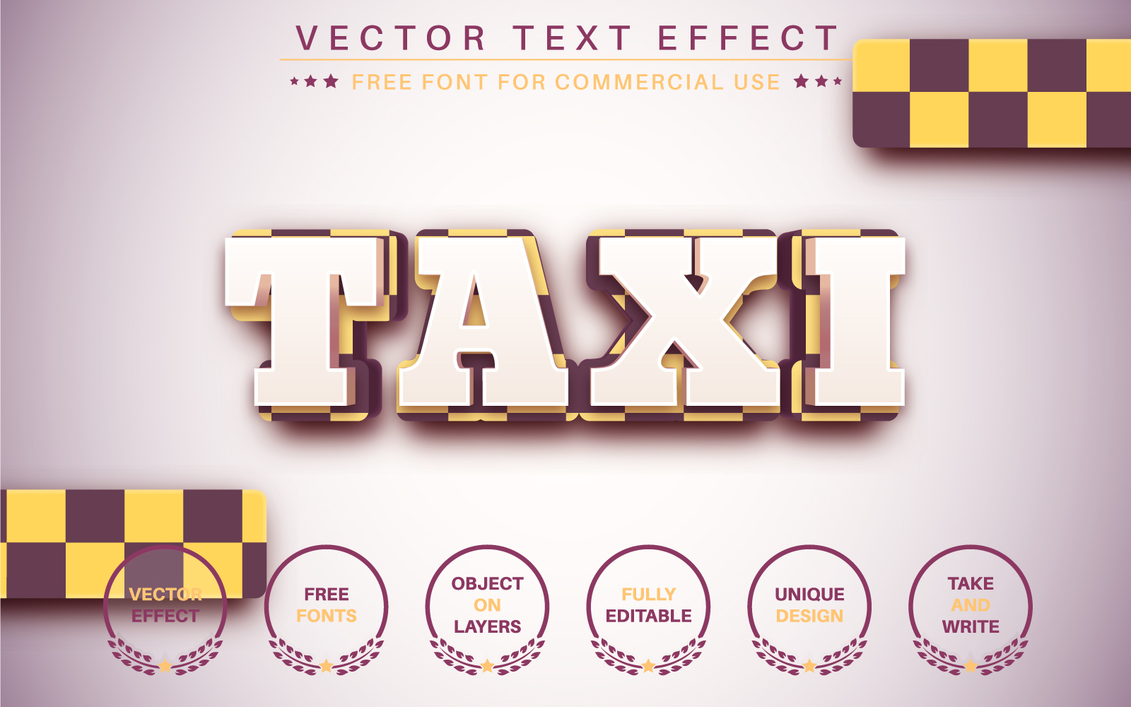 Taxi -  Editable Text Effect, Font Styleб Пкфзршсы Шддгыекфешщт