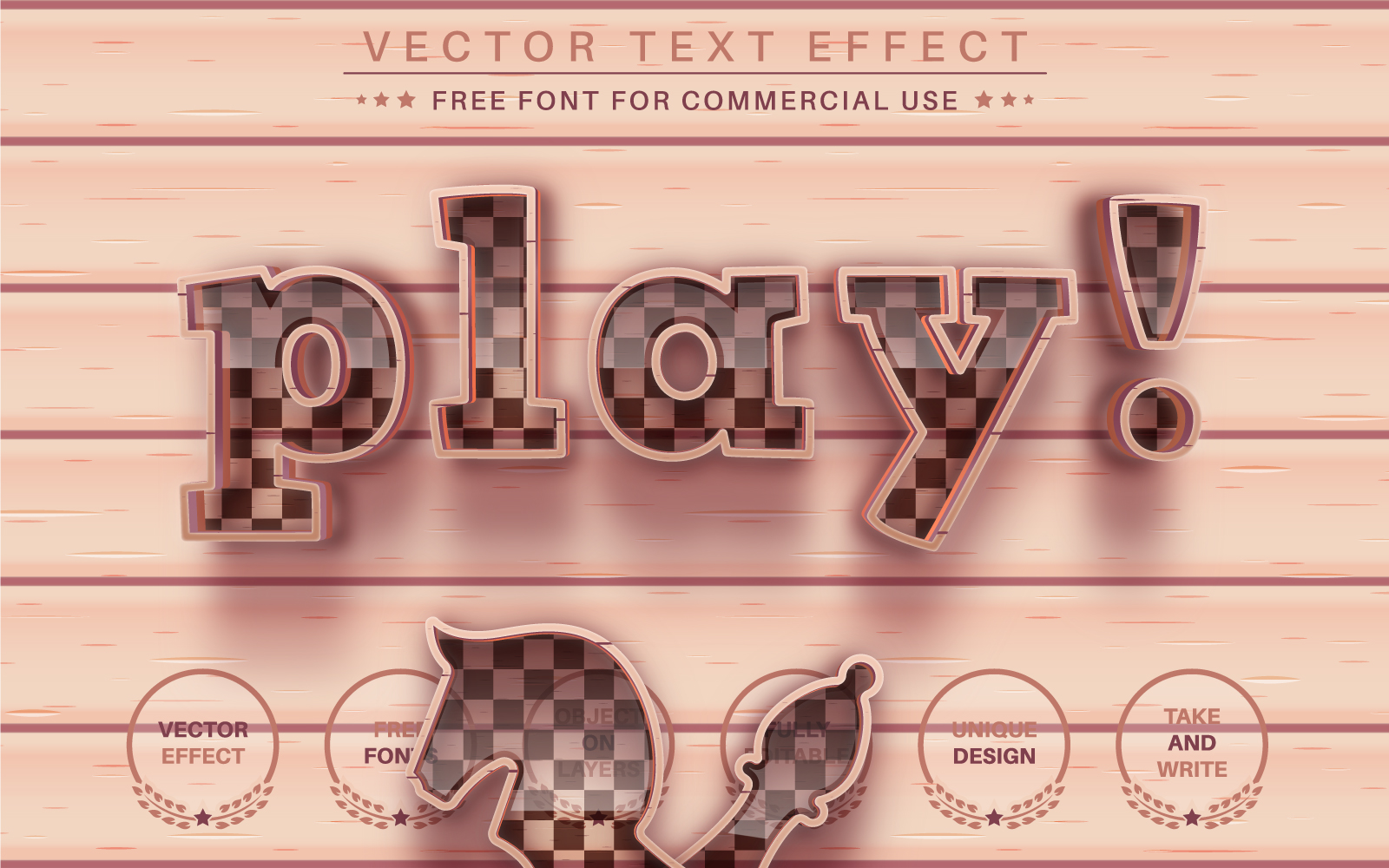 Play Chess - Editable Text Effect, Font Style, Graphics Illustration