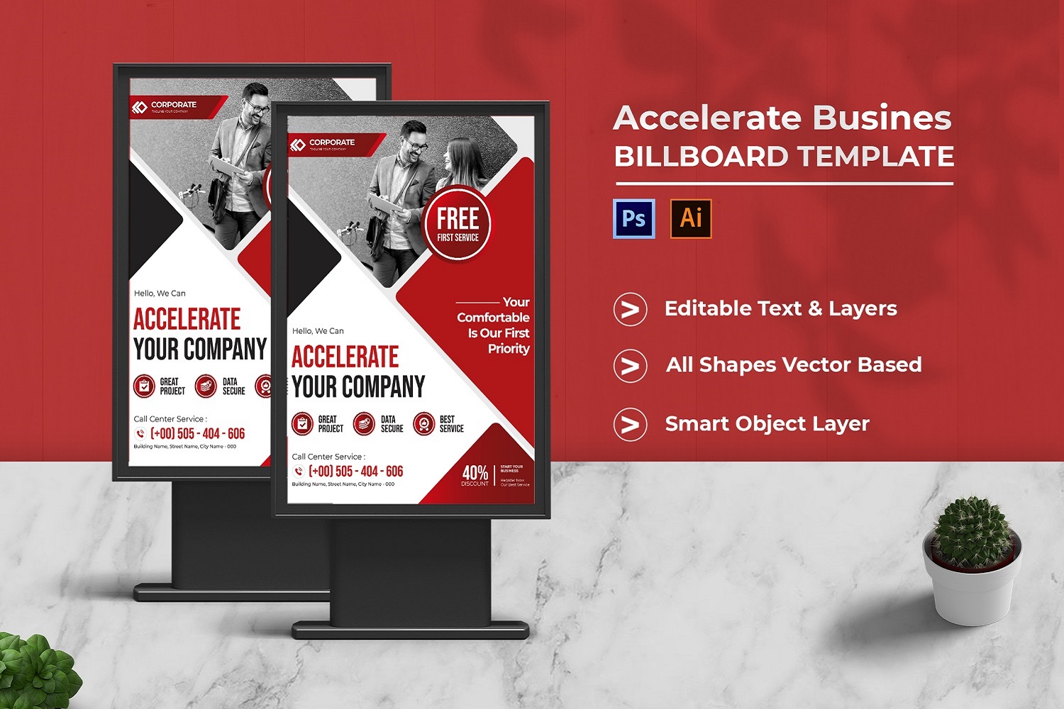 Accelerate Business Billboard Portrait