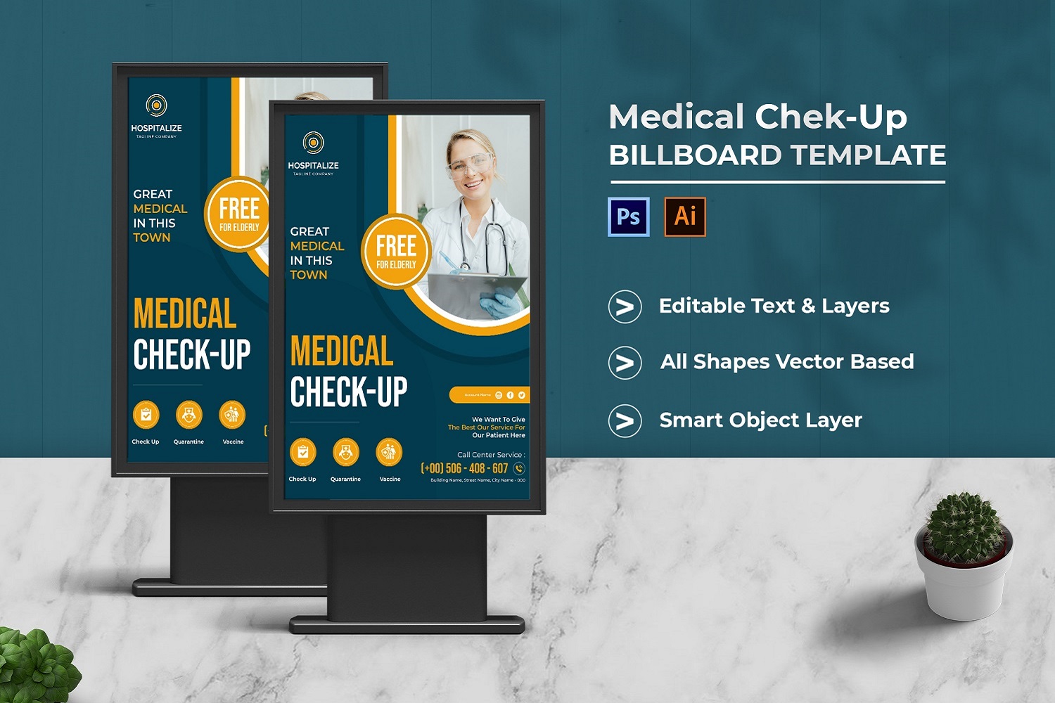 Medical Check-Up Billboard Portrait