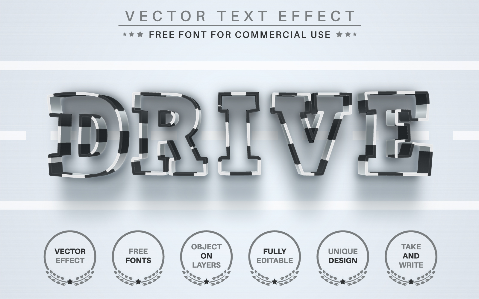 Drive - Editable Text Effect, Font Style